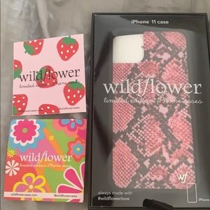 Pink snake skin iphone 11 wildflower case
